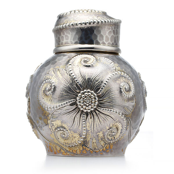 Tea Caddy, Tiffany & Co., Silver and silver gilt, American