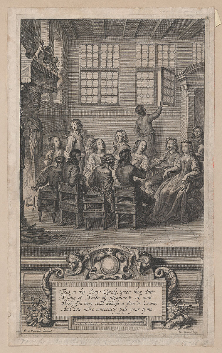 The Family of William Cavendish, Marquess of Newcastle-upon-Tyne, Peeter Clouwet (Flemish, Antwerp 1629–1670 Antwerp), Engraving 