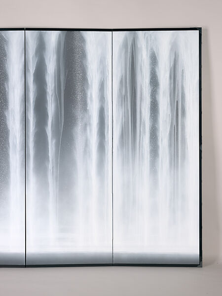 Shrine of the Water God (Suijingū), Hiroshi Senju (Japanese, born 1958), Pair of six-panel folding screens; natural pigments on Japanese mulberry paper, Japan