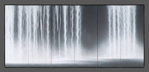 Shrine of the Water God (Suijingū), Hiroshi Senju (Japanese, born 1958), Pair of six-panel folding screens; natural pigments on Japanese mulberry paper, Japan