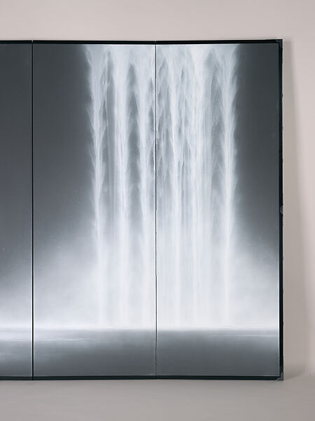 Shrine of the Water God (Suijingū), Hiroshi Senju (Japanese, born 1958), Pair of six-panel folding screens; natural pigments on Japanese mulberry paper, Japan