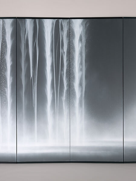 Shrine of the Water God (Suijingū), Hiroshi Senju (Japanese, born 1958), Pair of six-panel folding screens; natural pigments on Japanese mulberry paper, Japan