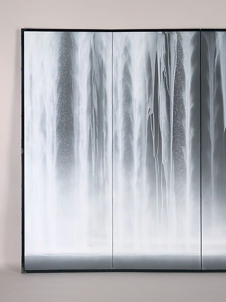 Shrine of the Water God (Suijingū), Hiroshi Senju (Japanese, born 1958), Pair of six-panel folding screens; natural pigments on Japanese mulberry paper, Japan