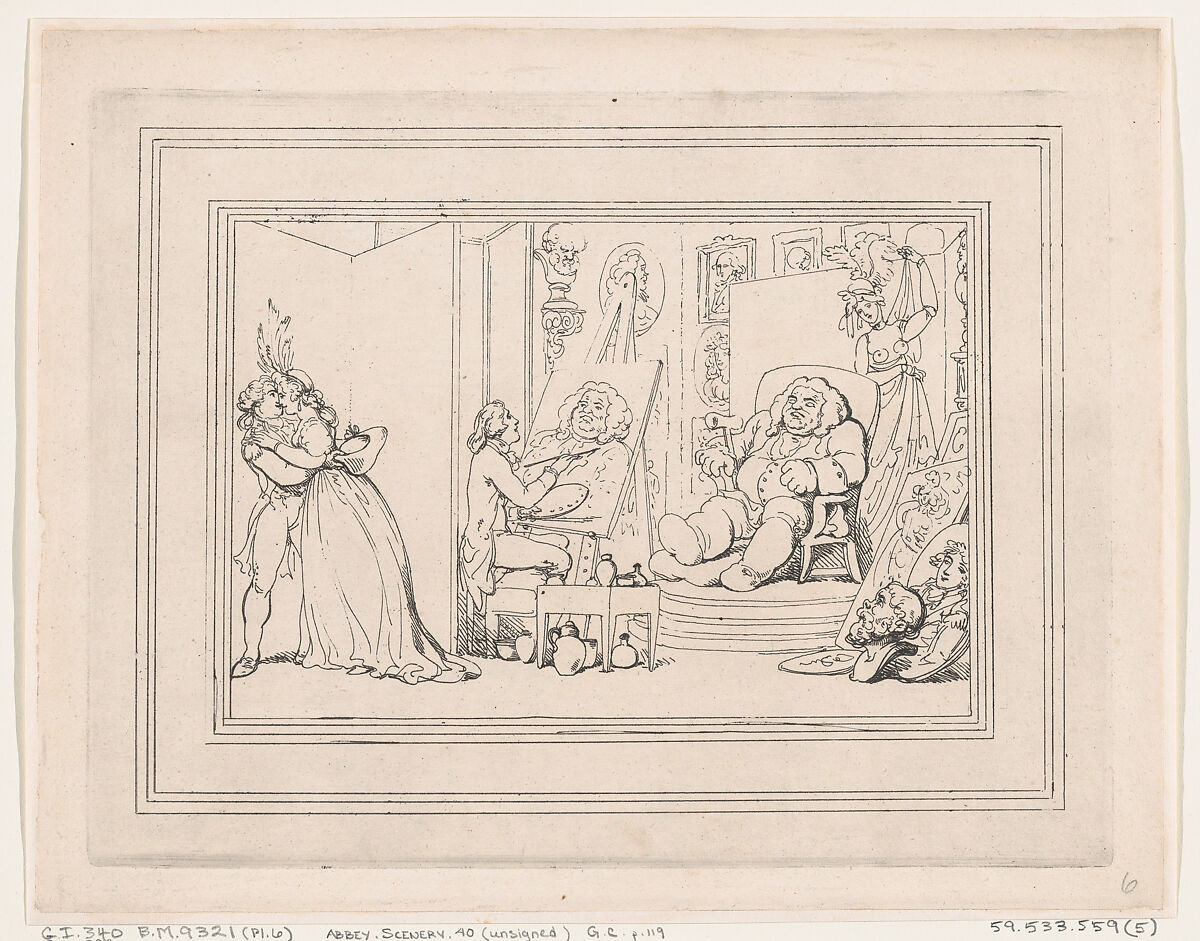 Comforts of Bath, Plate 6, Thomas Rowlandson (British, London 1757–1827 London), Etching 