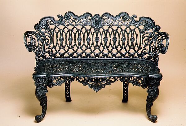 Settee, Cast iron, American 