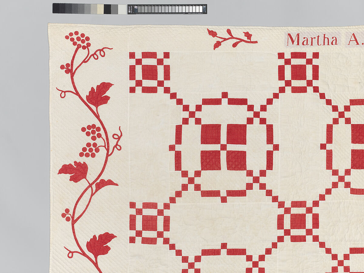 Burgoyne Surrenders or Burgoyne Surrounded Quilt, Martha A. Page, Cotton, American