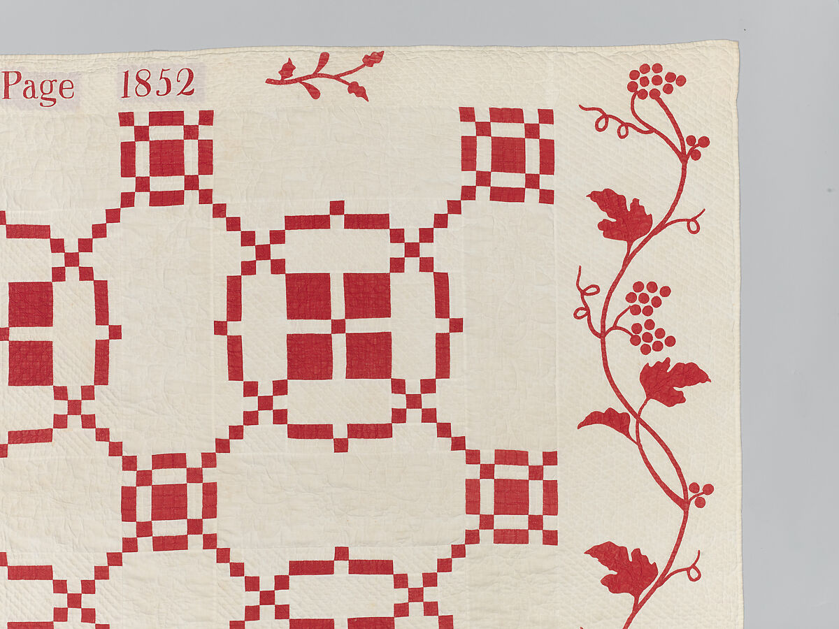 Burgoyne Surrenders or Burgoyne Surrounded Quilt, Martha A. Page, Cotton, American