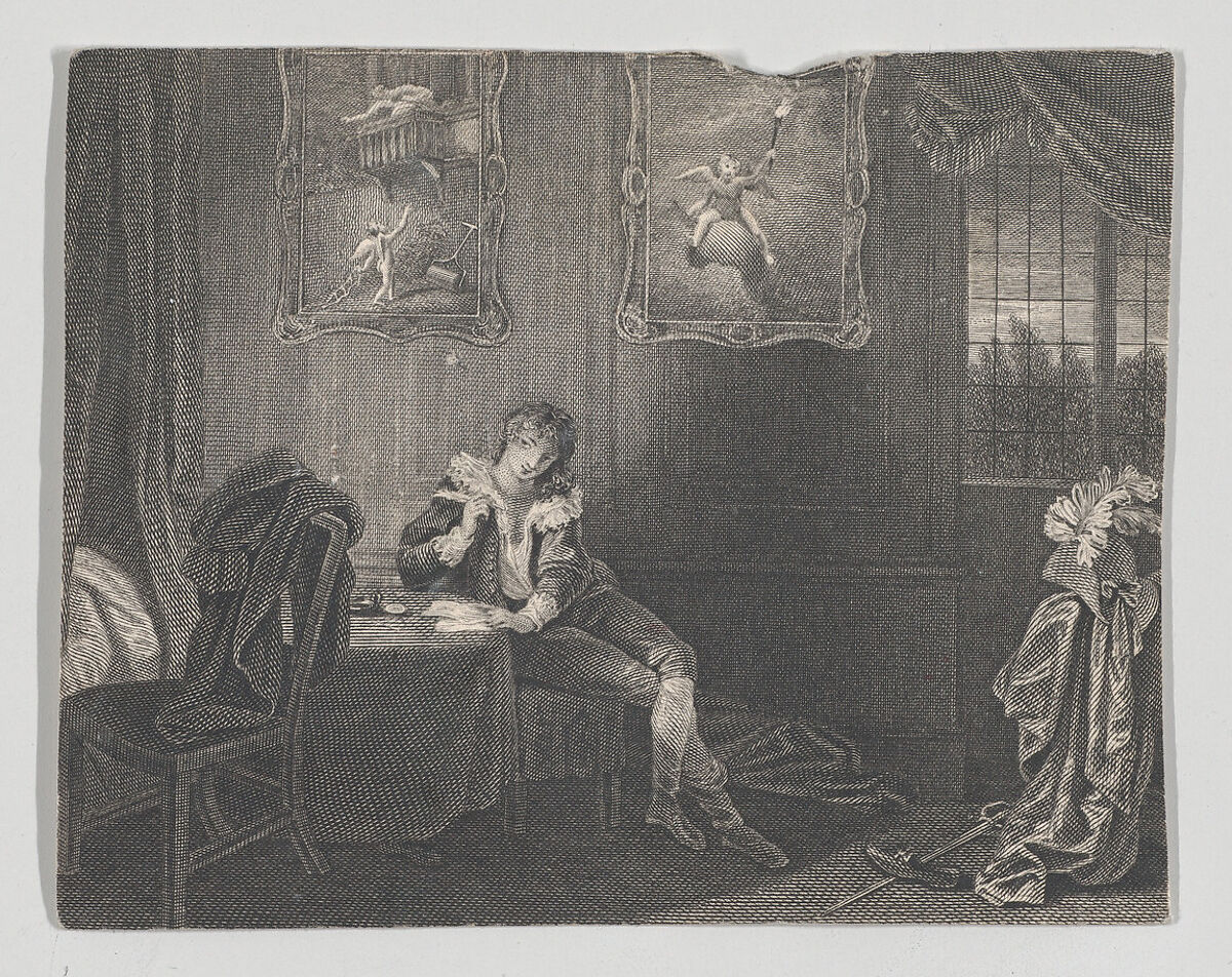The Lover, from the Seven Ages of Man (Shakespeare, As You Like It, Act 2, scene 7), Charles Heath, the elder (British, London 1785–1848 London), Etching and engraving 