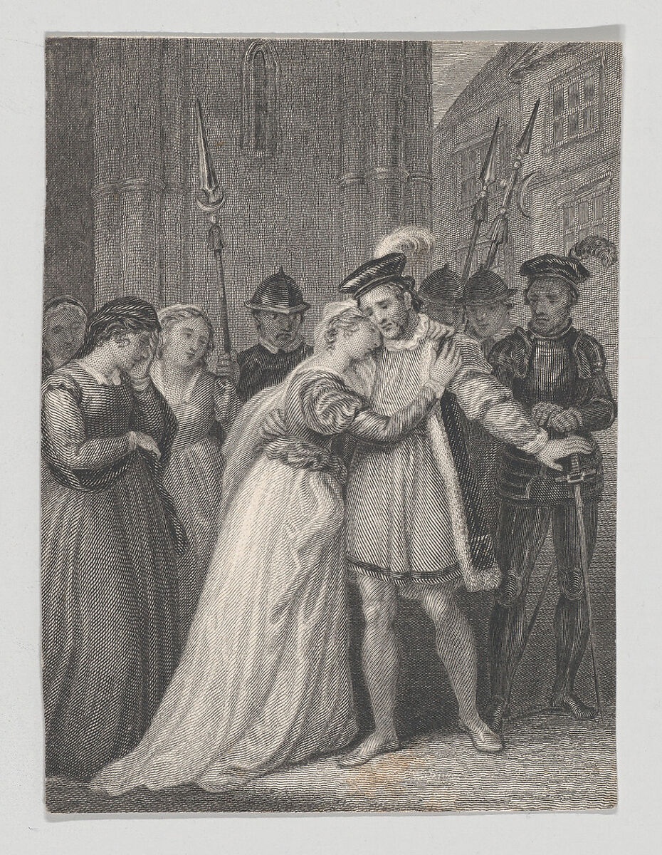 King Richard and Queen Isabel (Shakespeare, King RIchard II, Act 5, Scene 1), William Chevalier (French, Paris 1804–1866), Etching and engraving 