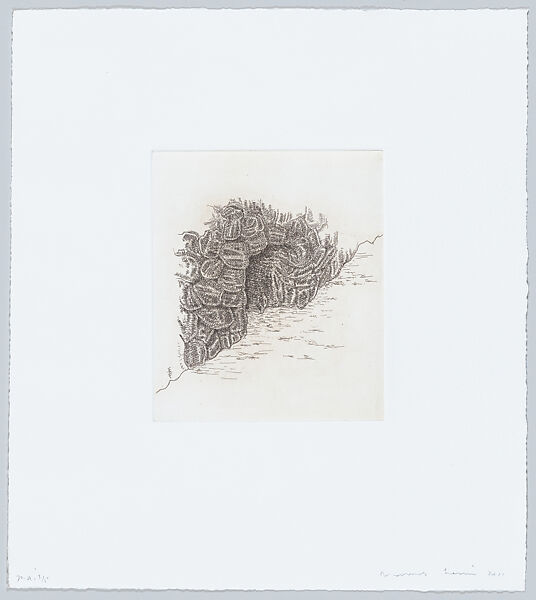 Cova (Cave), James Siena (American, born Oceanside, California, 1957), Etching 