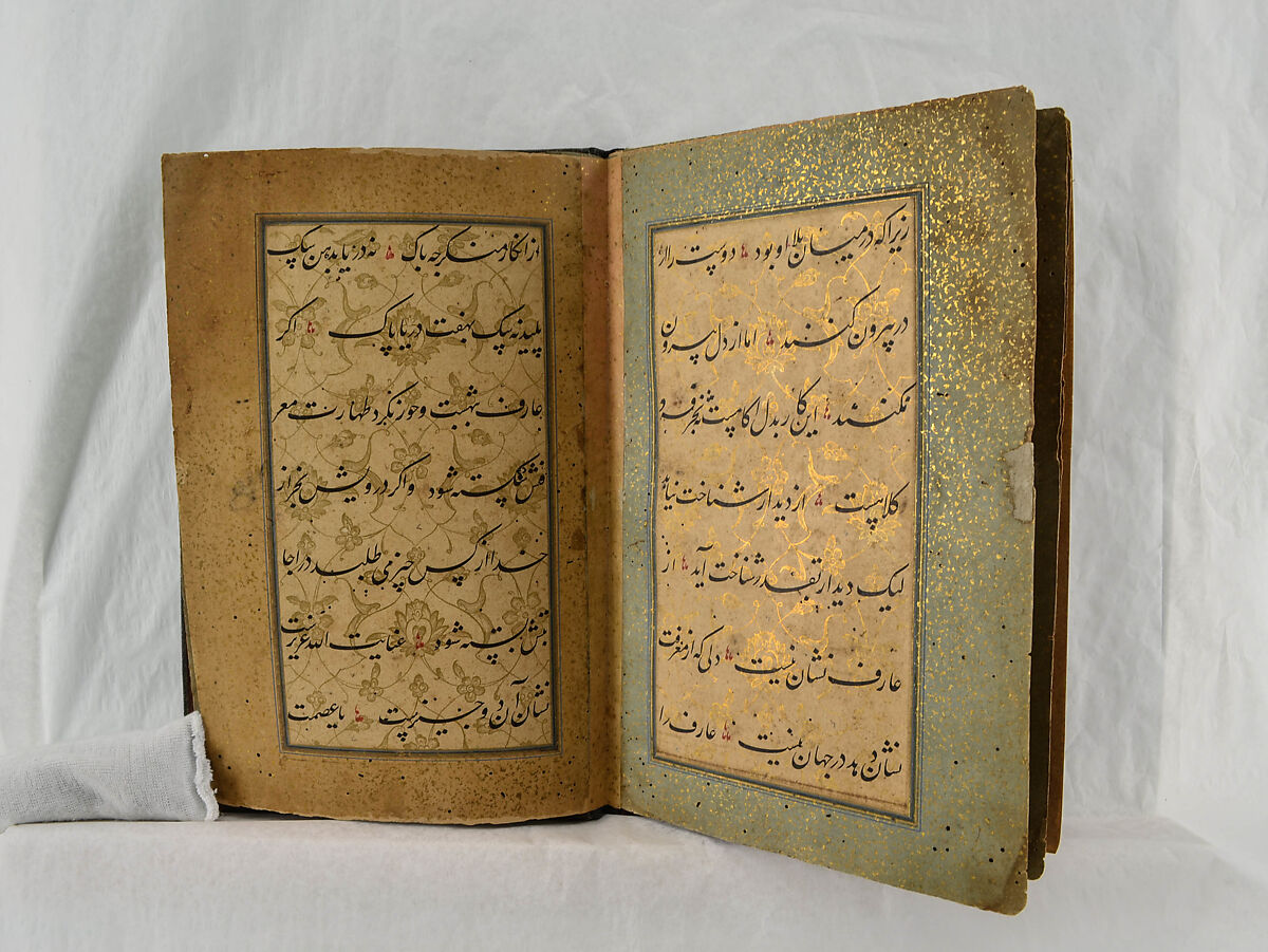 Bound Manuscript with Prayers in Praise of Imam 'Ali, Hasan 'Ali (Iranian, died 1594–95), Manuscript: Ink, opaque watercolor and gold on paper
Binding: Leather and gold
