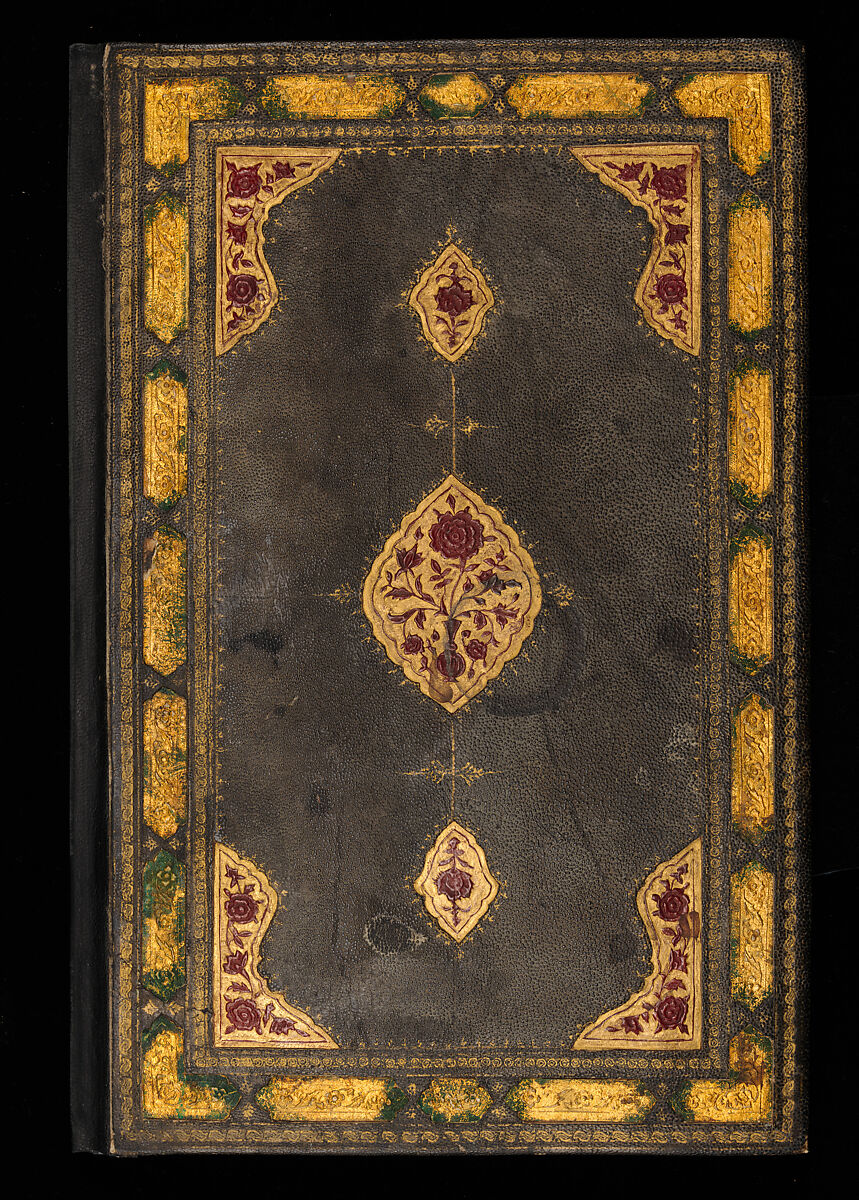 Bound Manuscript with Prayers in Praise of Imam 'Ali, Hasan 'Ali (Iranian, died 1594–95), Manuscript: Ink, opaque watercolor and gold on paper
Binding: Leather and gold
