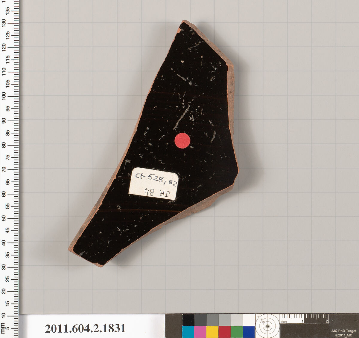 Terracotta fragment of a skyphos (deep drinking cup), Terracotta, Greek, Attic