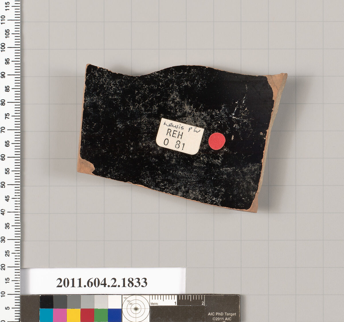 Terracotta fragment of a skyphos (deep drinking cup), Terracotta, Greek, Attic
