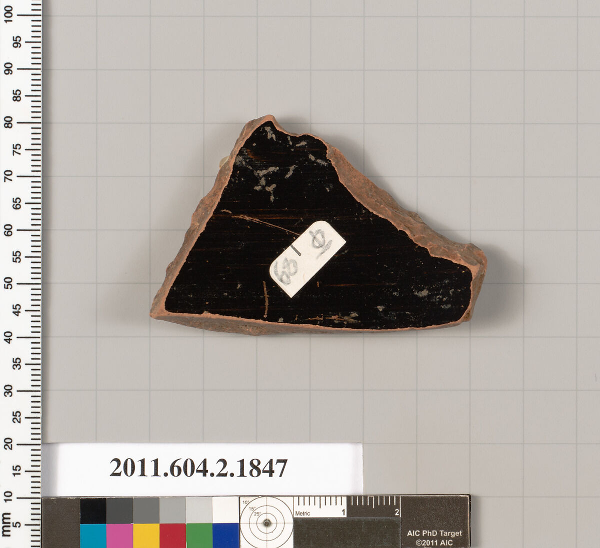 Terracotta fragment of a skyphos (deep drinking cup), Terracotta, Greek, Attic