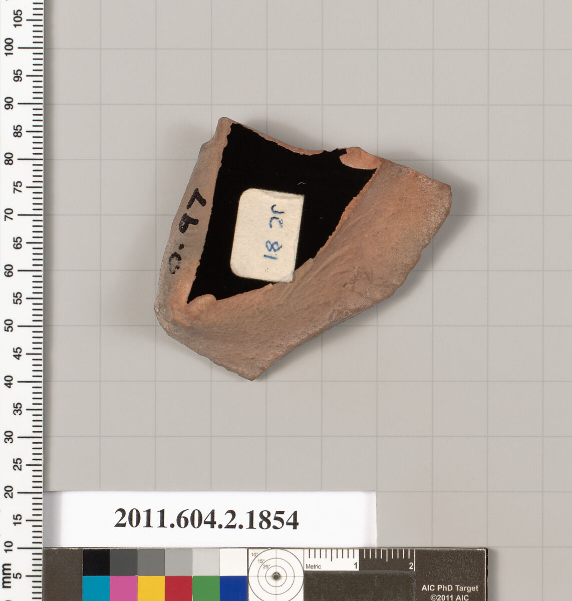 Terracotta fragment of a skyphos (deep drinking cup), Terracotta, Greek, Attic