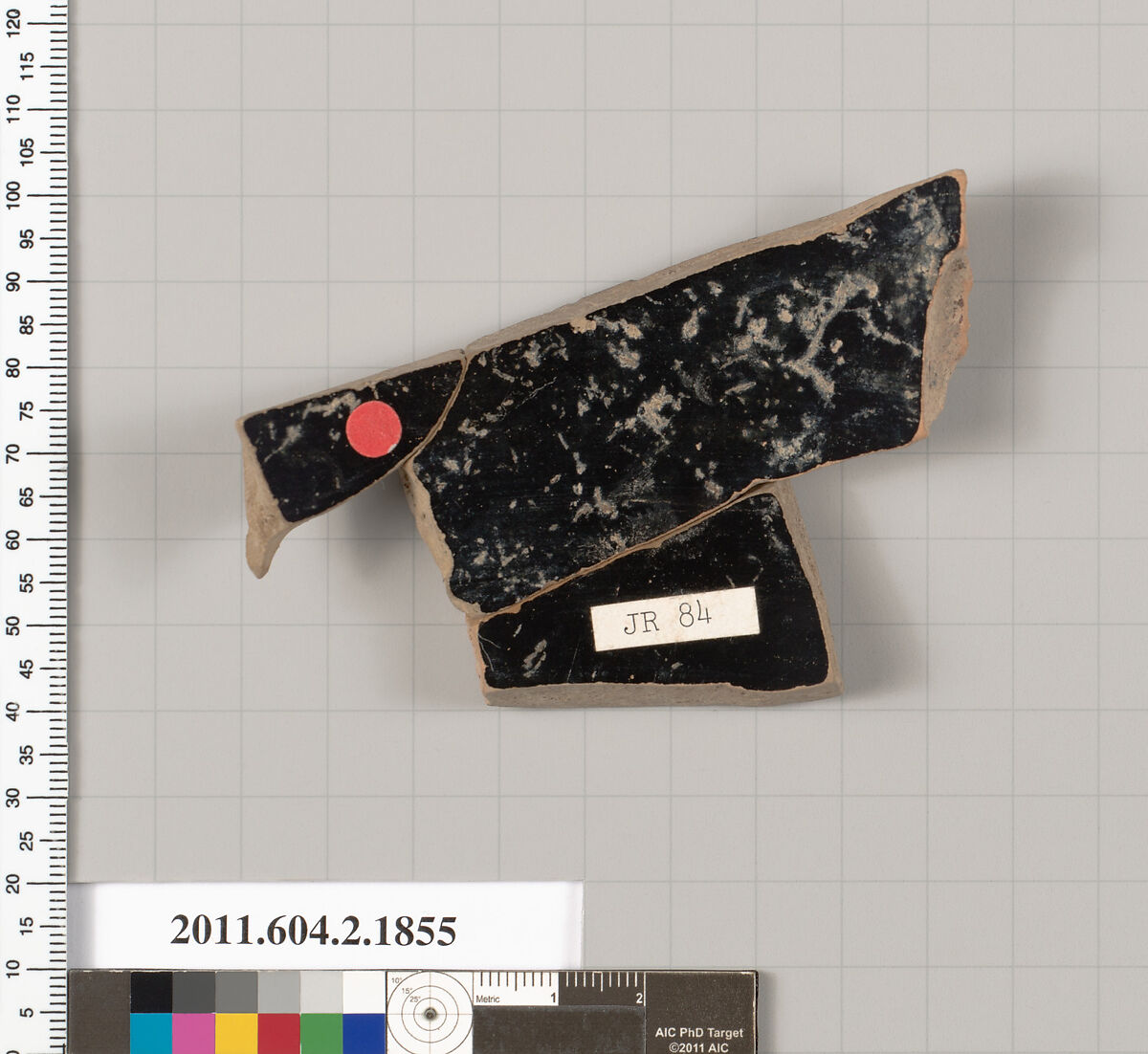 Terracotta fragment of a skyphos (deep drinking cup), Terracotta, Greek, Attic