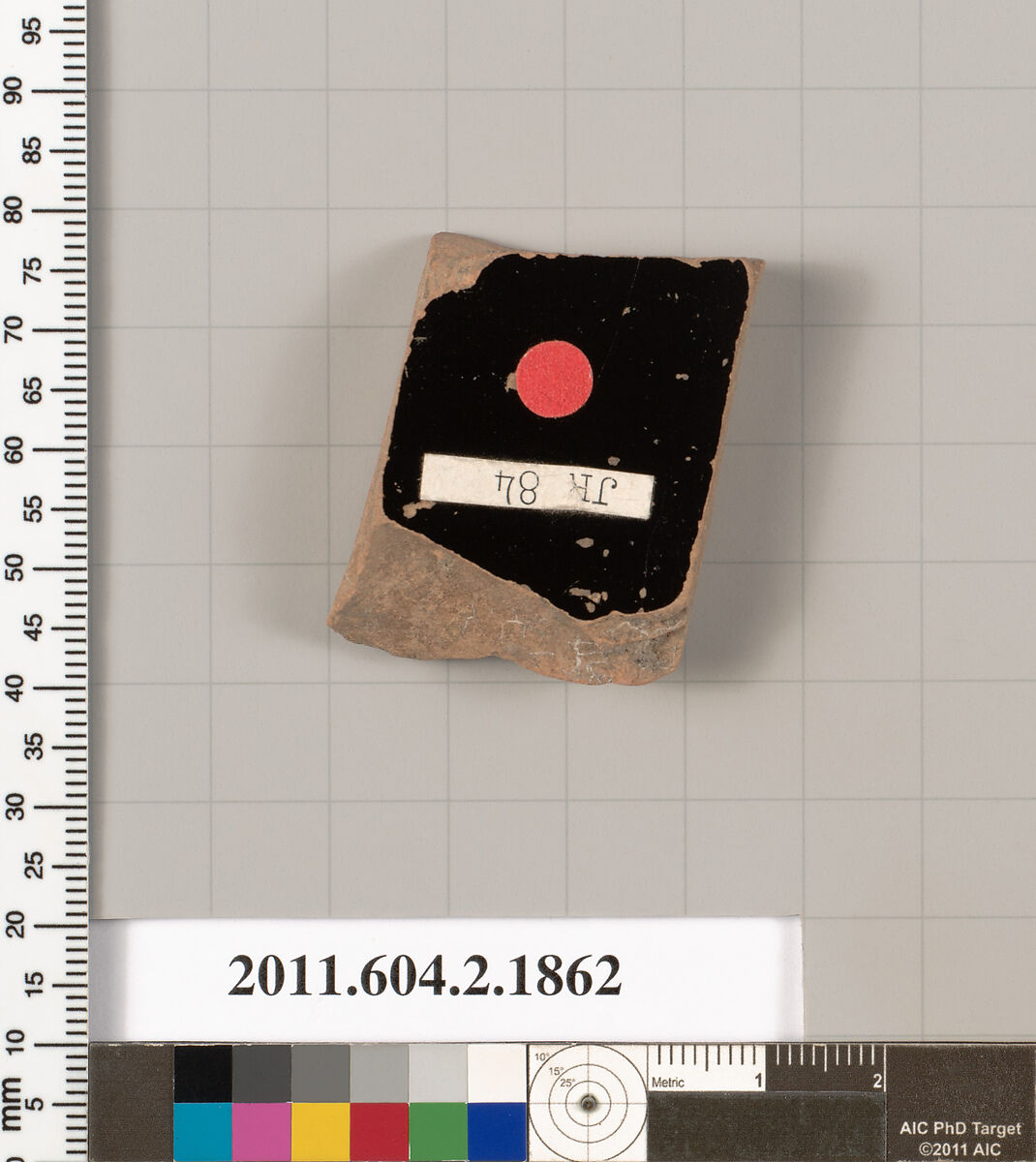 Terracotta fragment of a skyphos (deep drinking cup), Terracotta, Greek, Attic