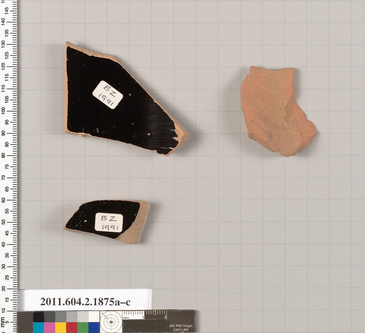 Terracotta fragments of skyphoi (deep drinking cups), Terracotta, Greek, Attic