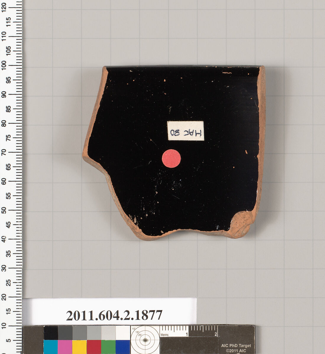 Terracotta rim fragment of a skyphos (deep drinking cup), Terracotta, Greek, Attic