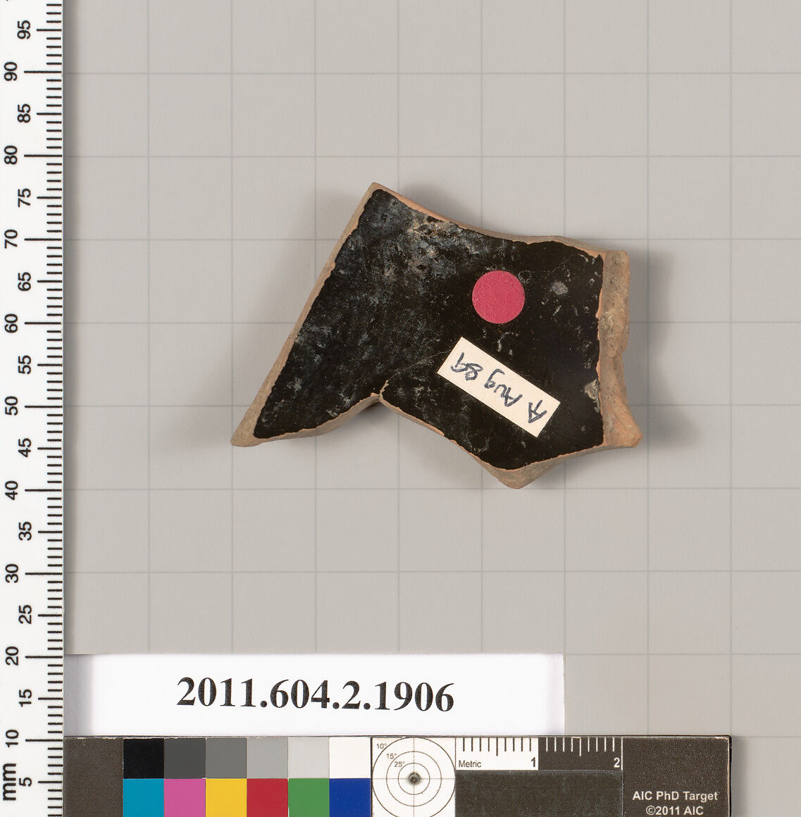 Terracotta fragment of a skyphos (deep drinking cup), Terracotta, Greek, Attic