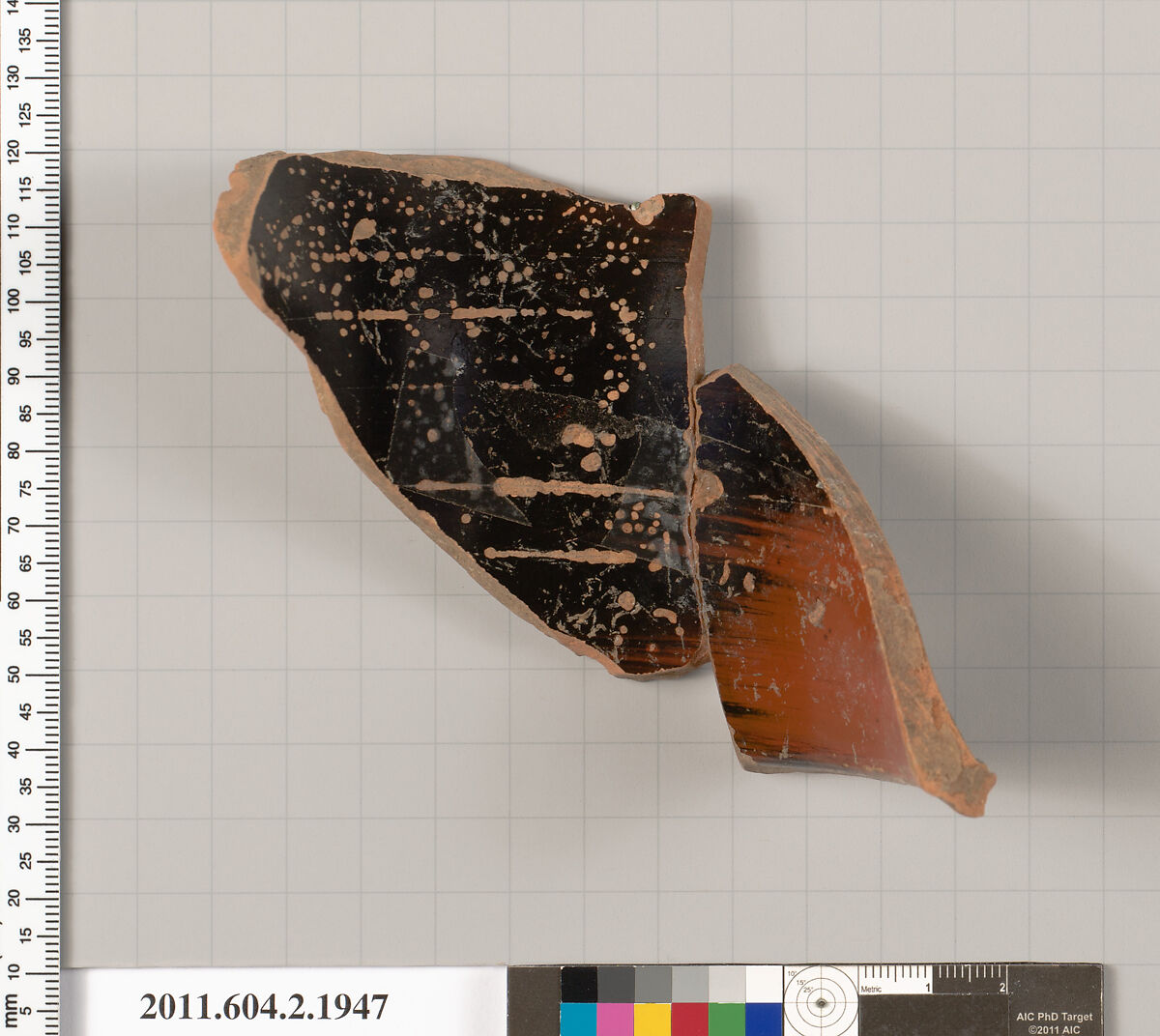 Terracotta fragment of a Nolan neck-amphora (jar), Terracotta, Greek, Attic