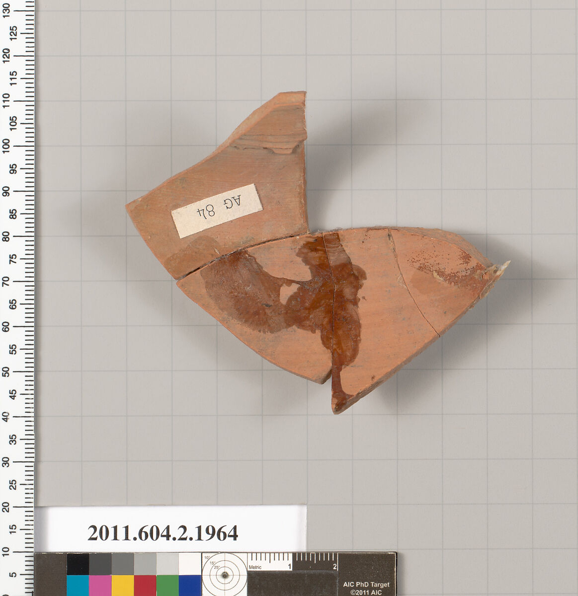 Terracotta fragment of a Nolan neck-amphora (jar), Terracotta, Greek, Attic