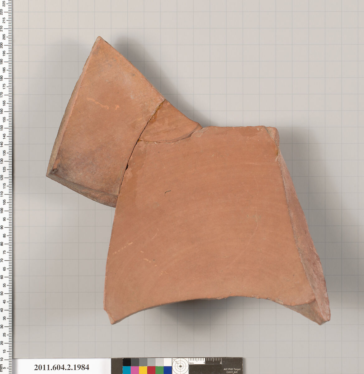 Terracotta fragment of an amphora (jar), Terracotta, Greek, Attic