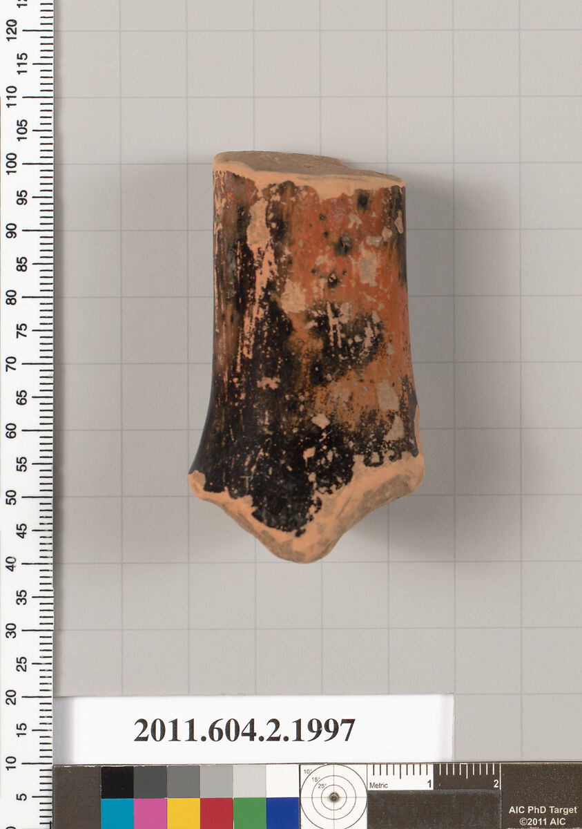 Terracotta fragment of a krater (bowl for mixing wine and water)?, Terracotta, Greek, Attic