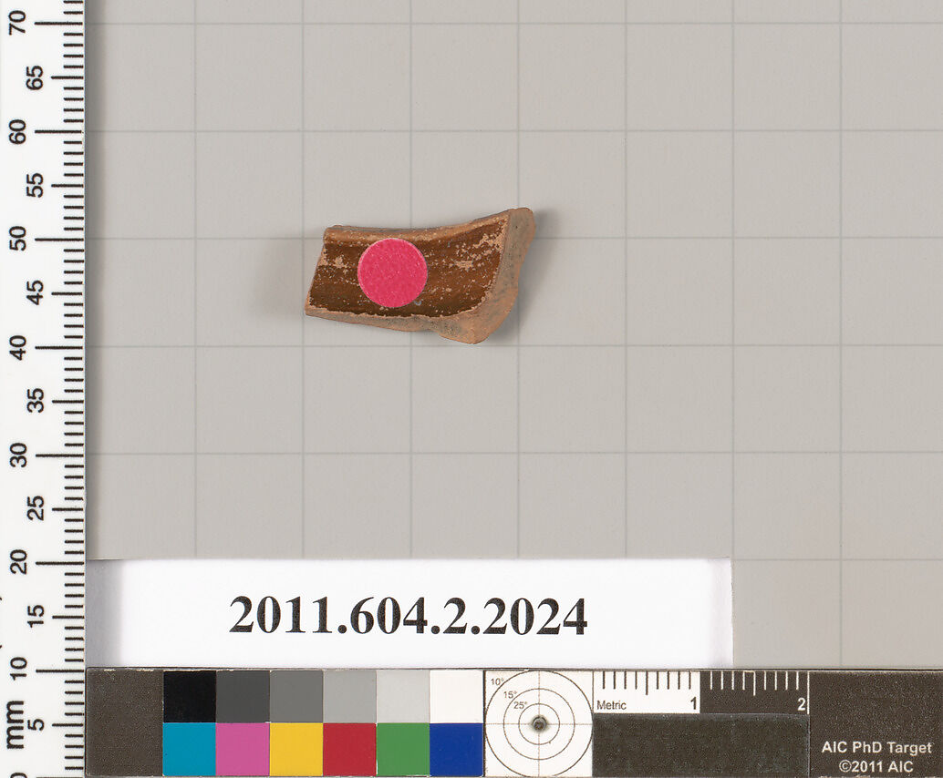 Terracotta fragment of an askos (flask with a spout and handle over the top)?, Terracotta, Greek, Attic