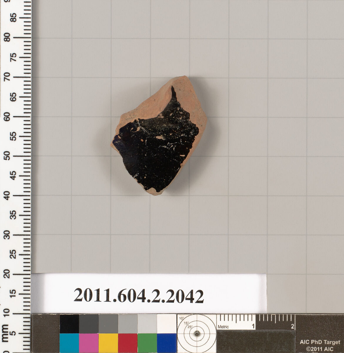 Terracotta fragment of a skyphos (deep drinking cup), Terracotta, Greek, Attic