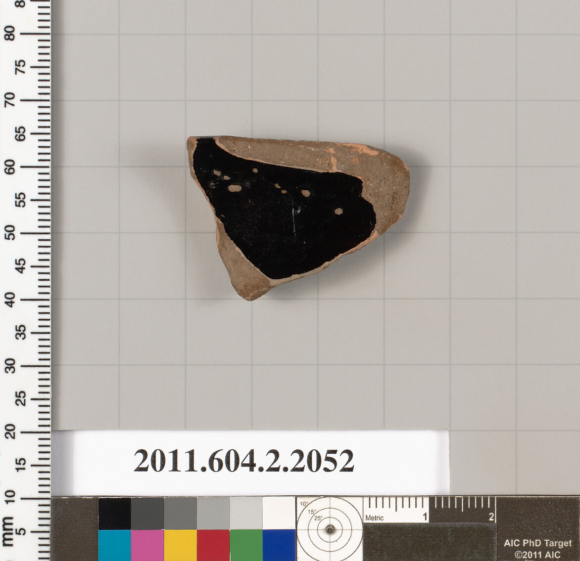 Terracotta fragment of a neck-amphora (jar)?, Terracotta, Greek, Attic