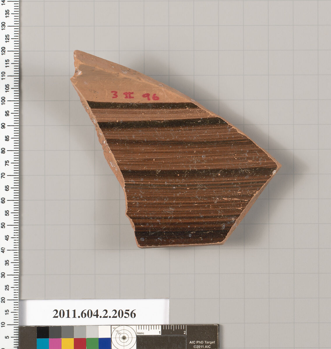 Terracotta fragment of a column-krater (bowl for mixing wine and water), Terracotta, Greek, Attic