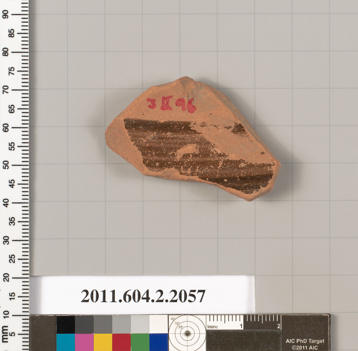 Terracotta fragment of a column-krater (bowl for mixing wine and water)?, Terracotta, Greek, Attic