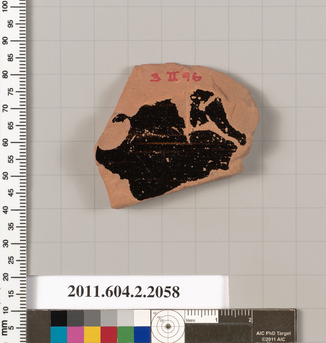 Terracotta fragment of a krater (bowl for mixing wine and water)?, Terracotta, Greek, Attic