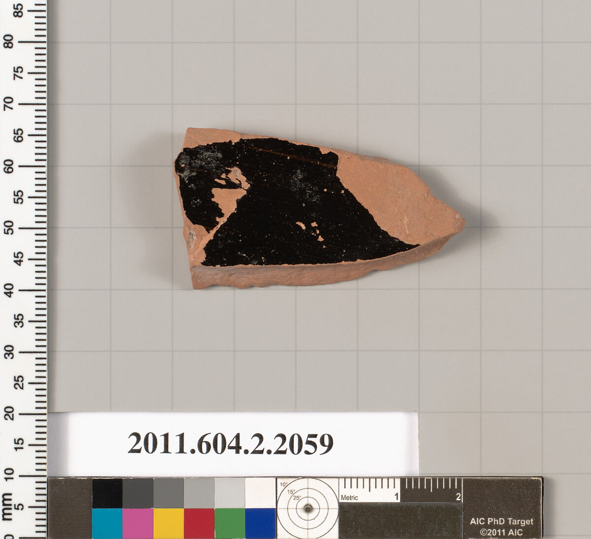 Terracotta fragment of a krater (bowl for mixing wine and water)?, Terracotta, Greek, Attic