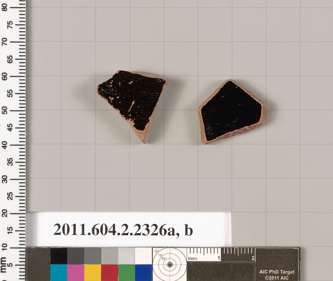 Terracotta fragments of skyphoi (deep drinking cups)?, Terracotta, Greek, Attic