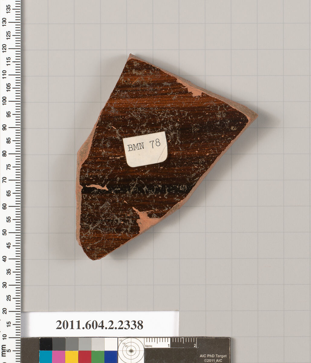 Terracotta fragment of a stamnos (jar)?, Terracotta, Greek, Attic