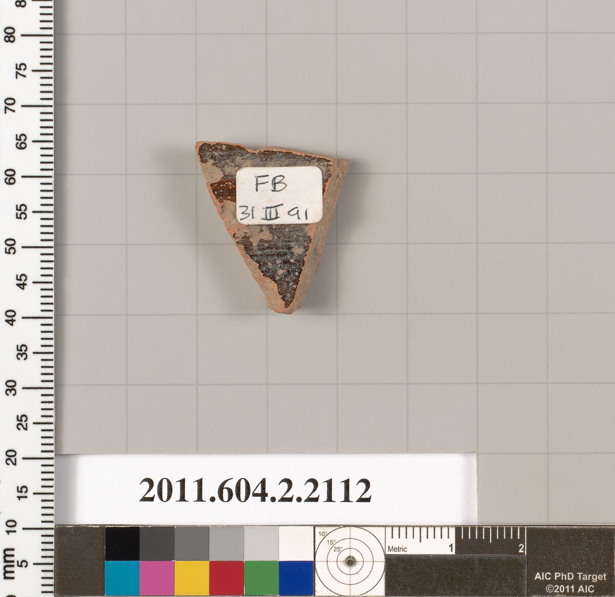 Terracotta fragment of a pot; glazed on the inside, Terracotta, Greek, Attic