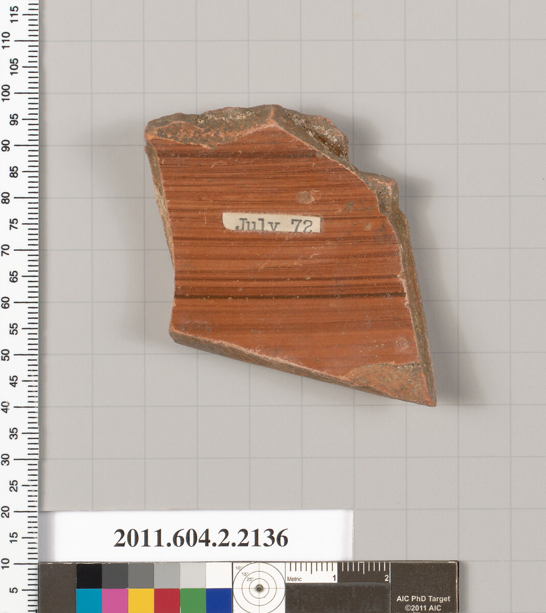 Terracotta fragment of a pot, Terracotta, Greek, Attic