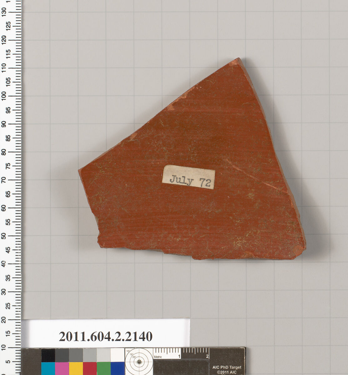 Terracotta fragment of a pot, Terracotta, Greek, Attic