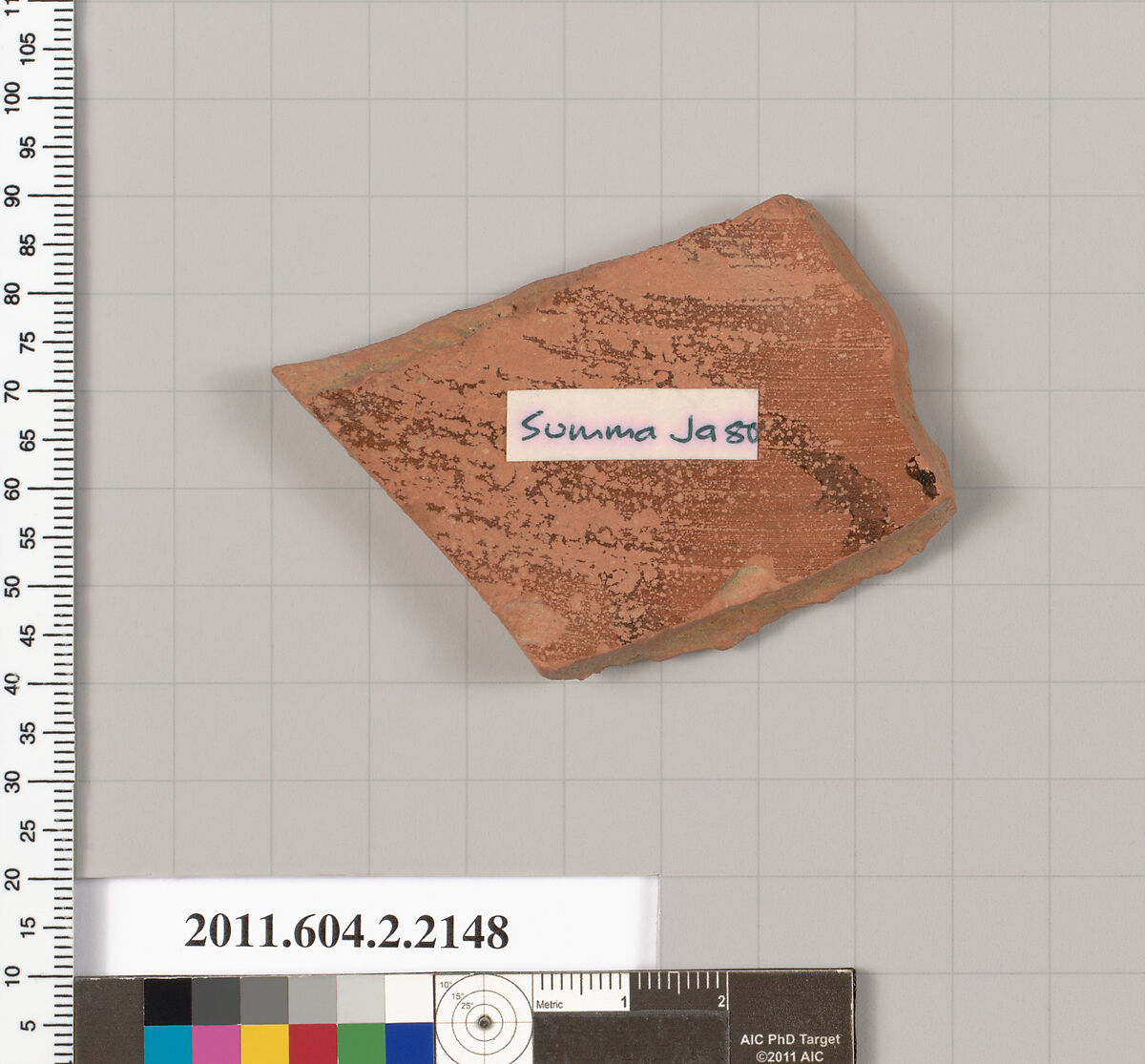 Terracotta fragment of a pot, Terracotta, Greek, Attic