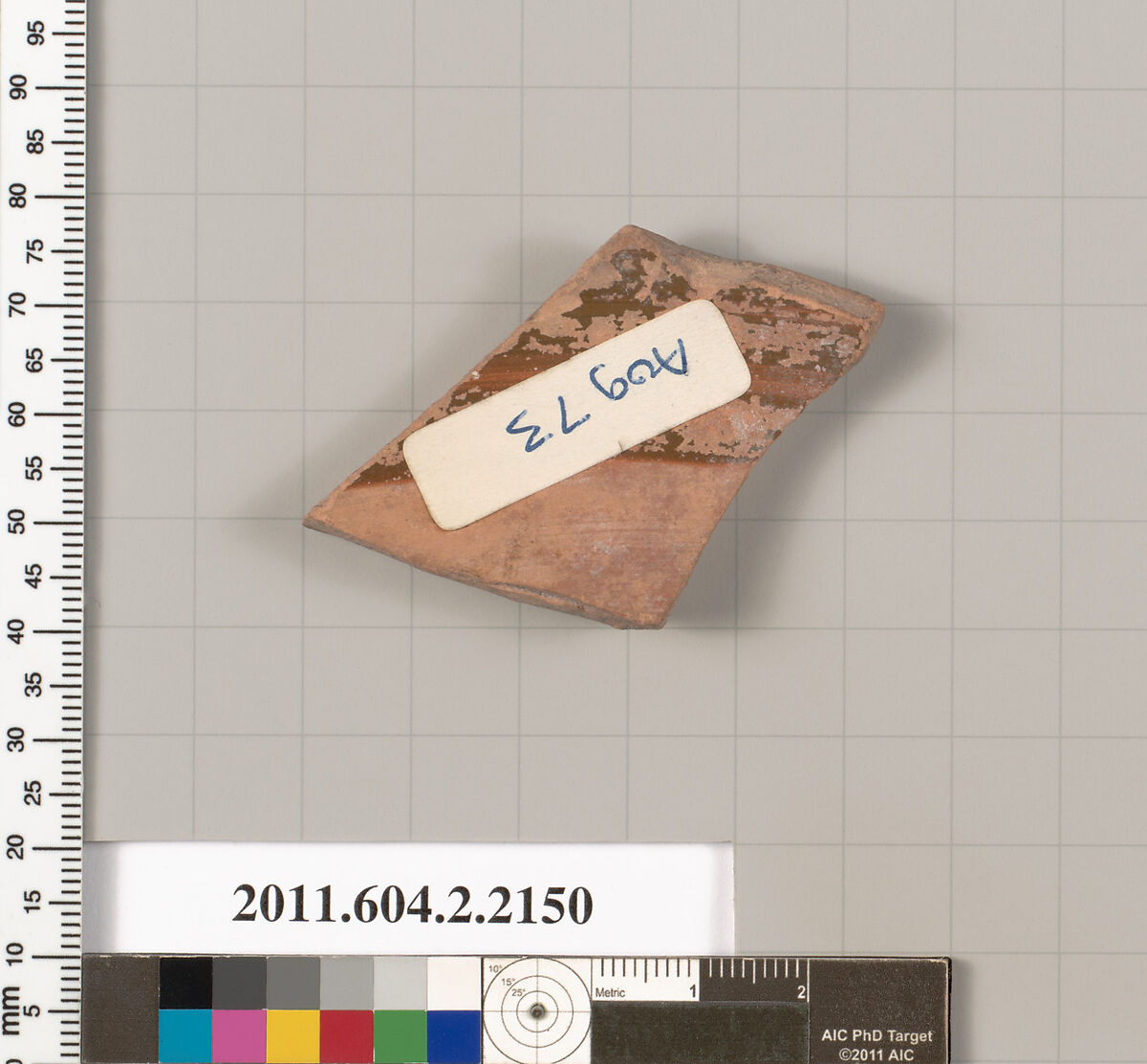 Terracotta fragment of a pot, Terracotta, Greek, Attic