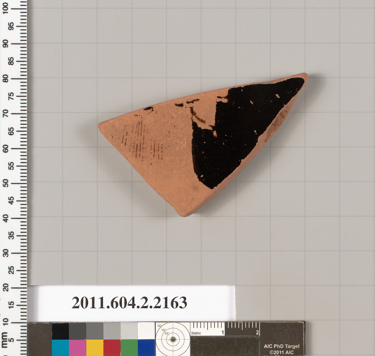 Terracotta fragment of a pot; unglazed on the inside, Terracotta, Greek, Attic 
