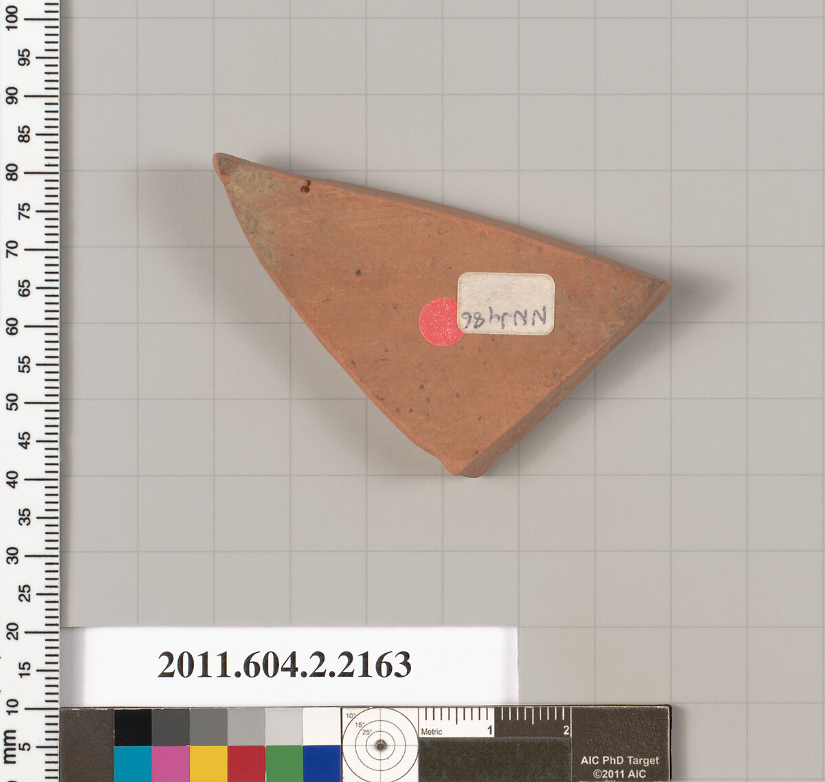 Terracotta fragment of a pot; unglazed on the inside, Terracotta, Greek, Attic