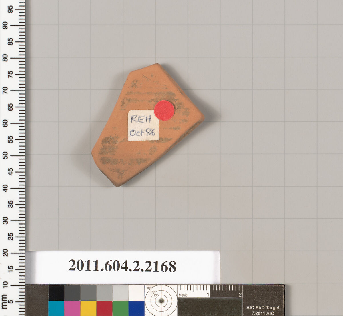 Terracotta fragment of a pot; unglazed on the inside, Terracotta, Greek, Attic