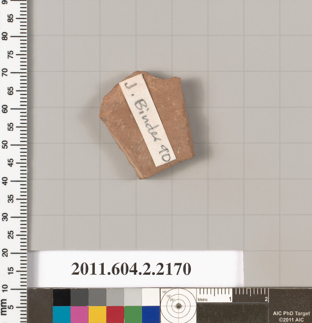 Terracotta fragment of a pot; unglazed on the inside, Terracotta, Greek, Attic