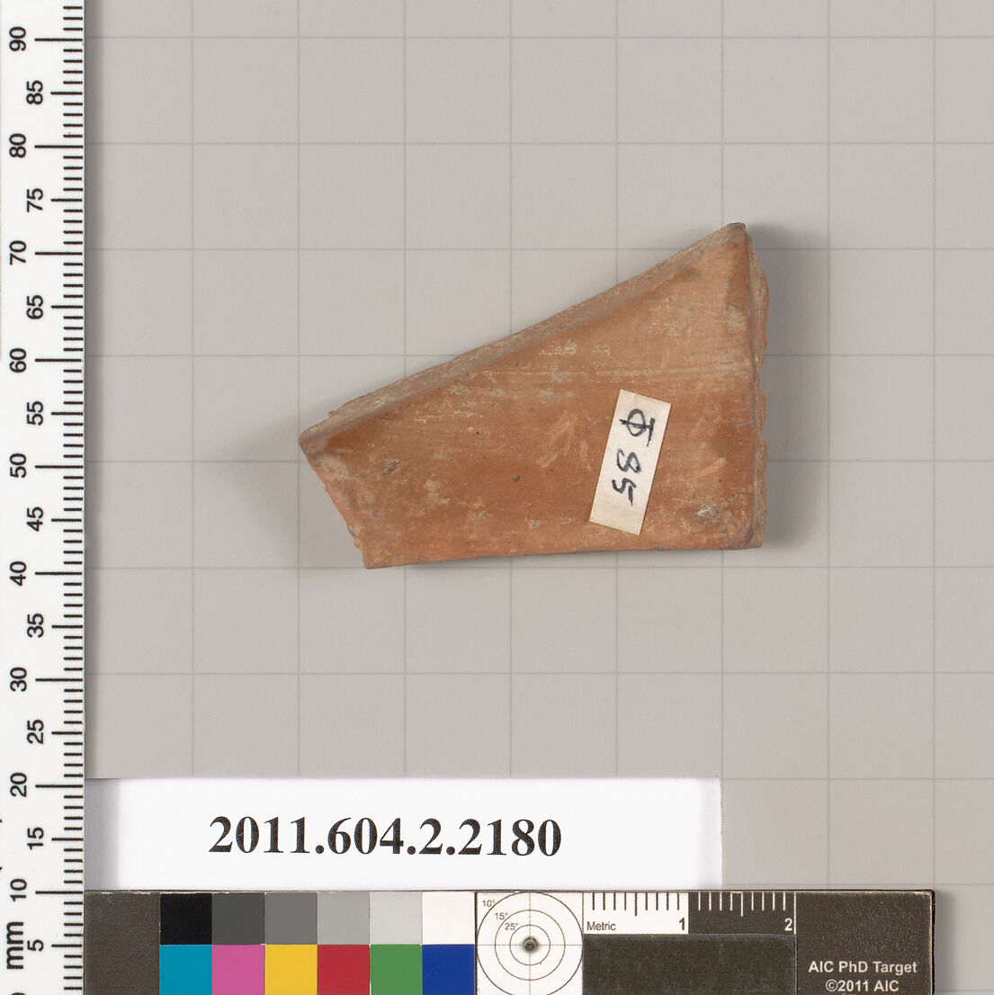 Terracotta fragment of a pot; unglazed on the inside, Terracotta, Greek, Attic