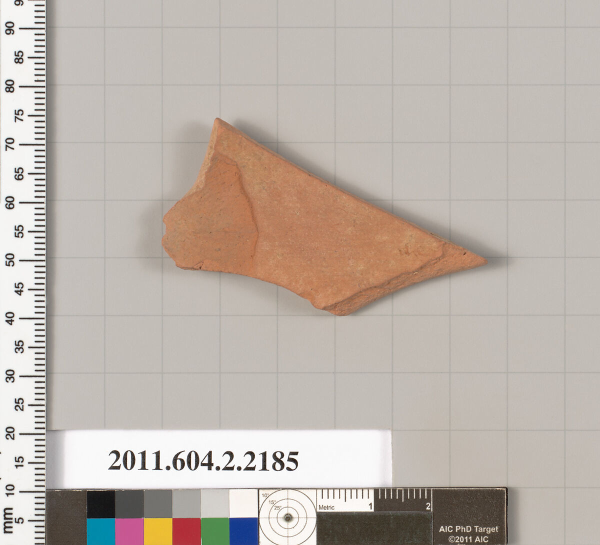 Terracotta fragment of a pot; unglazed on the inside, Terracotta, Greek, Attic