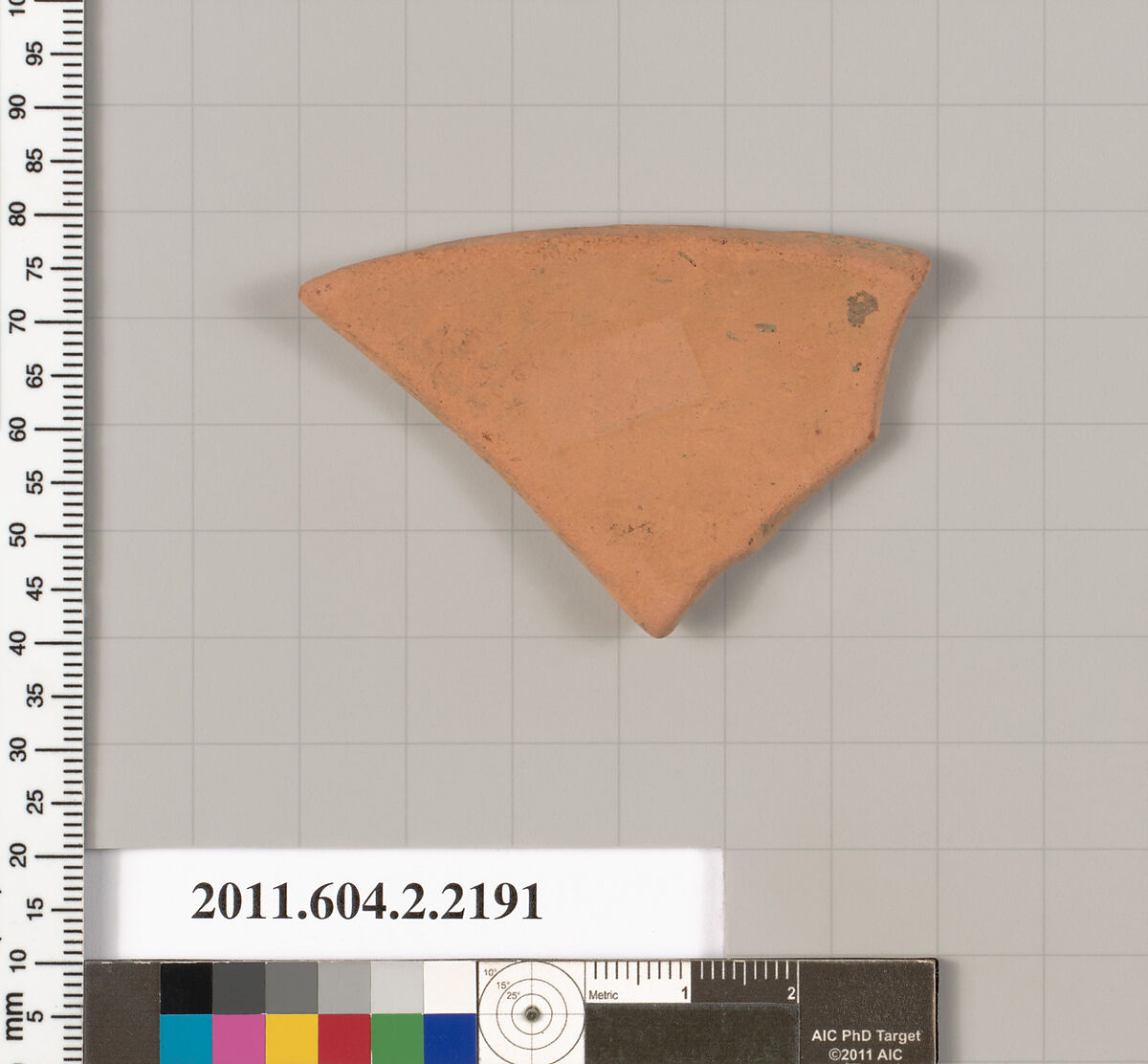 Terracotta fragment of a pot; unglazed on the inside, Terracotta, Greek, Attic